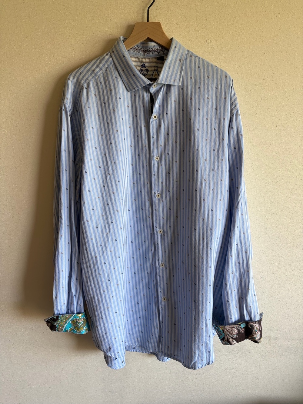 Robert Graham Wall Street Money Bags Button Front Shirt